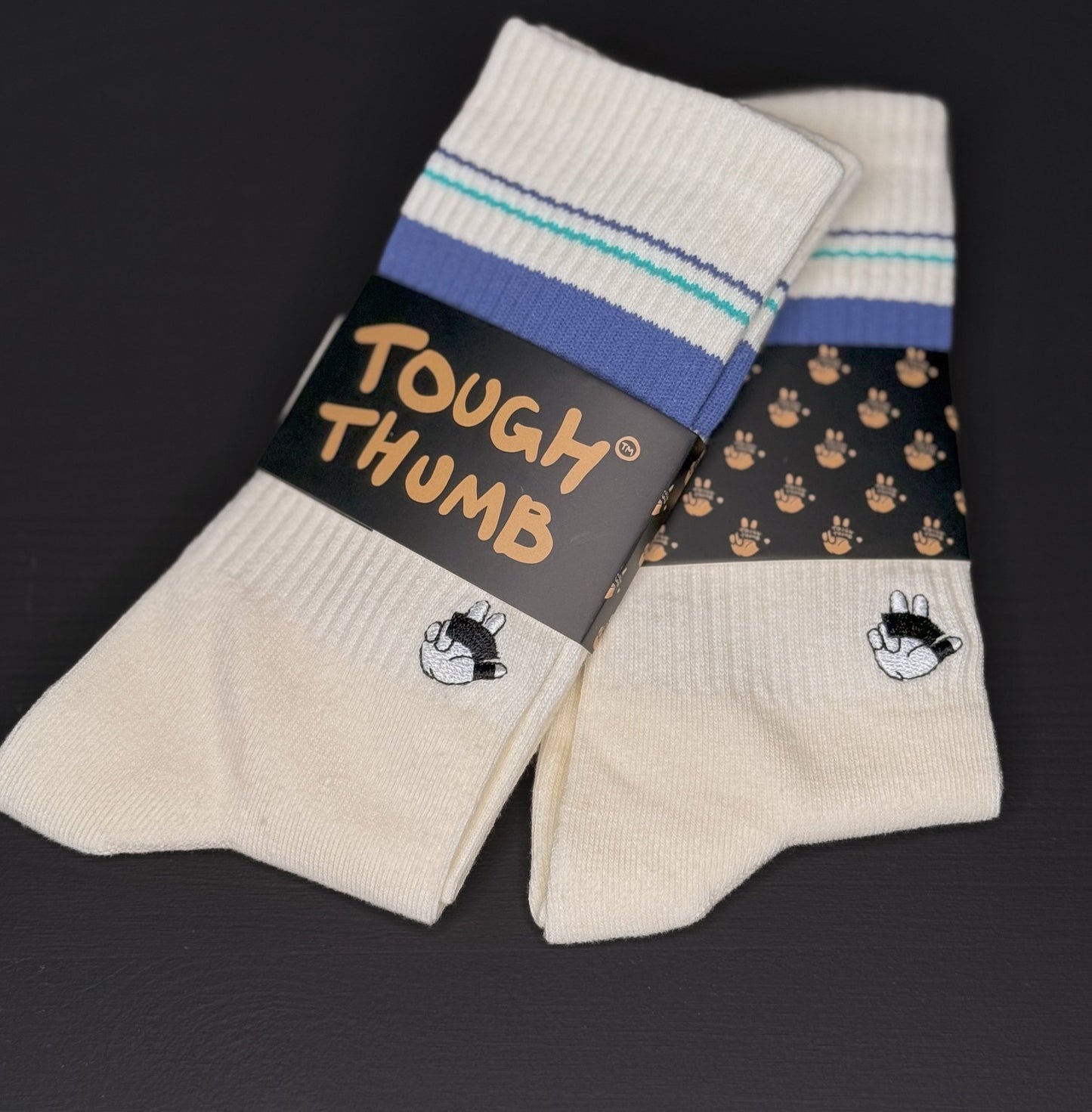 Tough Thumb Sokker - Tough ThumbTough ThumbIvory Tennis Blue36 - 40Socks
