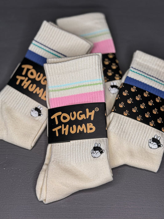 Tough Thumb Sokker - Tough ThumbTough ThumbIvory Tennis Blue36 - 40Socks